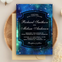 Modern Celestial Space Galaxy Wedding