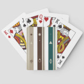 Modern Celestial Triple Vertical Stripe Playing  Pokerkaarten (Achterkant)
