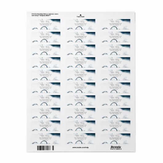 Modern Celestial Waterverf Return Address Label (Full Sheet)