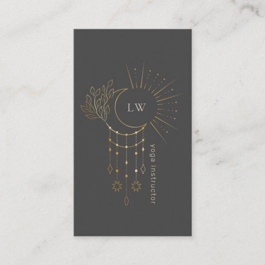 Modern Celestial Yoga Studio Visitekaartje (Voorkant)