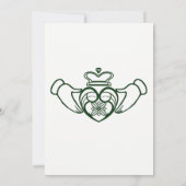 Modern Celtic Claddagh Heart Wedding Invitation Kaart (Achterkant)