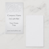 Modern Celtic Faux Ebossed White Visitekaartje (Voorkant / Achterkant)