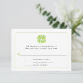 Modern Celtic geïnspireerd Wedding Reply RSVP Kaartje (Staand voorkant)