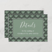 Modern Celtic Knot Irish Wedding Detail Informatiekaartje (Voorkant / Achterkant)