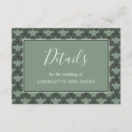Modern Celtic Knot Irish Wedding Detail Informatiekaartje