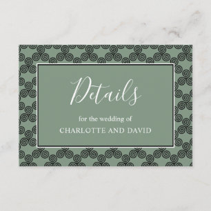 Modern Celtic Knot Irish Wedding Detail Informatiekaartje