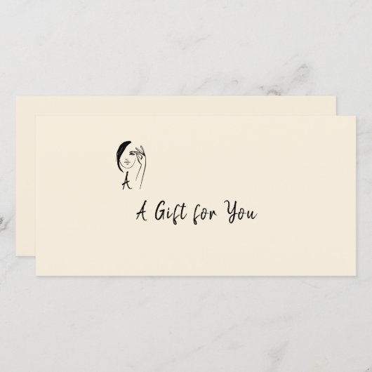 Modern Certificaat met Monogram Gezichts Kunst (Voorkant / Achterkant)