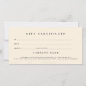 Modern Certificaat met Monogram Gezichts Kunst (Achterkant)