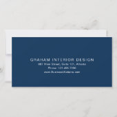 Modern certificaat Navy Blue Watercolor  (Achterkant)