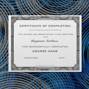 Modern certificaat van voltooiing aan Personaliser