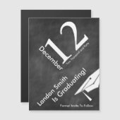 Modern Chalkboard Afstuderen sparen de Datum (Voorkant / Achterkant)