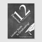 Modern Chalkboard Afstuderen sparen de Datum (Voorkant)