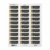 Modern Chalkboard Bloemen Kruis Kant Retouradres Etiket (Full Sheet)