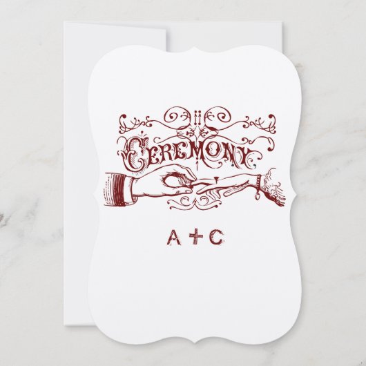 Modern Chalkboard Burgundy Typography Invite Kaart (Achterkant)