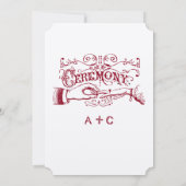 Modern Chalkboard Burgundy Typography Invite Kaart (Achterkant)