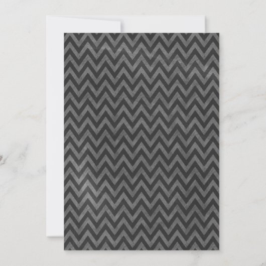 Modern Chalkboard Chevron Graduation Party Kaart (Achterkant)