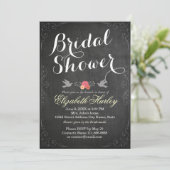 Modern Chalkboard Floral Vrijgezellenfeest Kaart (Staand voorkant)