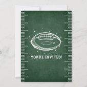Modern Chalkboard Football Athletic Birthday Kaart (Achterkant)