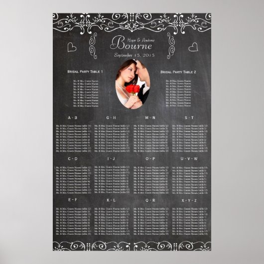  modern Chalkboard-fotokalkbord Poster (Voorkant)