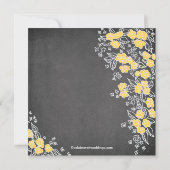 Modern Chalkboard — Geel Vrijgezellenfeest met gri Kaart (Achterkant)