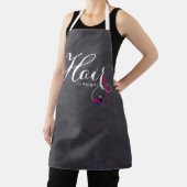 Modern Chalkboard Hair Stylist Apron Schort (Insitu)