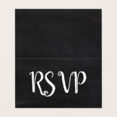 Modern Chalkboard-kalender RSVP-kaart Visitekaartje (Buitenkant ongevouwen)