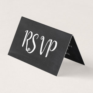 Modern Chalkboard-kalender RSVP-kaart Visitekaartje