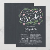 Modern Chalkboard komt hier uit de bride Floral Kaart (Voorkant / Achterkant)