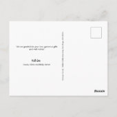 Modern Chalkboard Love Bedankt baby fotocollage Briefkaart (Achterkant)