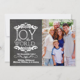 Modern Chalkboard maakt deel uit van de wereldfoto Feestdagenkaart