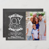 Modern Chalkboard maakt deel uit van de wereldfoto Feestdagenkaart (Voorkant / Achterkant)