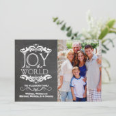 Modern Chalkboard maakt deel uit van de wereldfoto Feestdagenkaart (Staand voorkant)