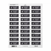 Modern Chalkboard Monogram Weddenschap Adres Label (Full Sheet)