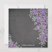 Modern Chalkboard Paars Vrijgezellenfeest Kaart (Achterkant)