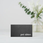 Modern Chalkboard pet pet sitter. Loyalty Card Visitekaartje (Staand voorkant)