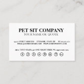 Modern Chalkboard pet pet sitter. Loyalty Card Visitekaartje (Achterkant)