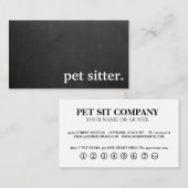 Modern Chalkboard pet pet sitter. Loyalty Card Visitekaartje (Voorkant / Achterkant)