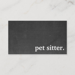 Modern Chalkboard pet sitter. Loyalty Kaart Visitekaartje