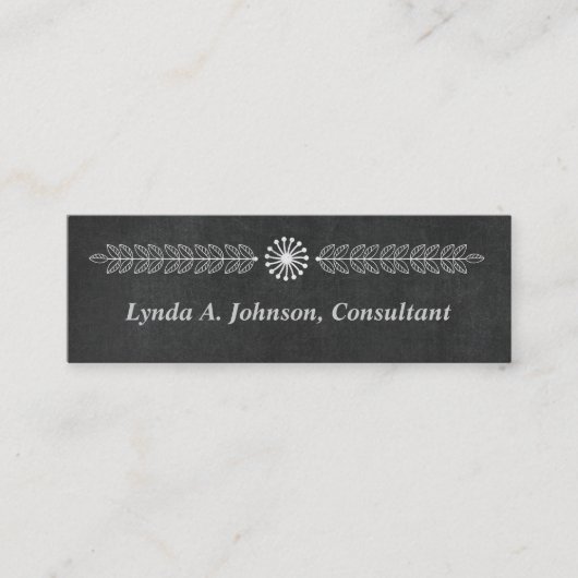 Modern Chalkboard Professional Mini Visitekaartje (Voorkant)