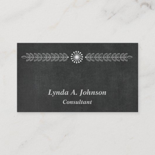 Modern Chalkboard Professional Visitekaartje (Voorkant)