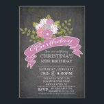 Modern Chalkboard Purple Flowers Birthday Party Kaart<br><div class="desc">Begin je moderne verjaardagsfeest meteen met onze paarse bloemen feestelijke uitnodiging met hedendaagse paarse, roze en witte bloemen omringd door groene fernbladeren met een moderne banner op een Trendy & Popular achtergrond. Draai ons verjaardagsfeest voor volwassenen om een passende kleur terug te vinden voor een extra speciale aanraking! Verkrijgbaar in...</div>