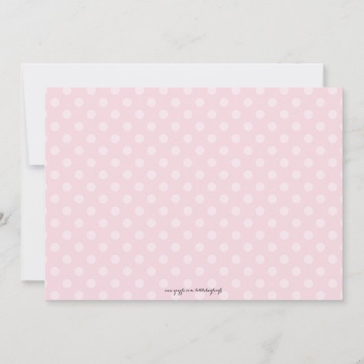 Modern Chalkboard Roze Baby shower-uitnodiging Kaart (Achterkant)