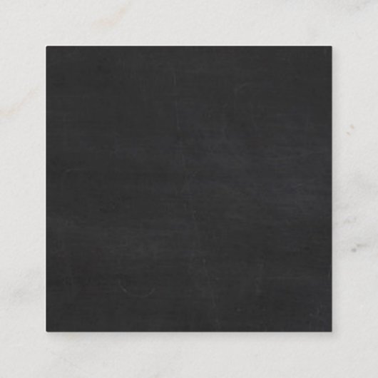 Modern Chalkboard RSVP-kaart Informatiekaartje (Achterkant)