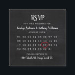 Modern Chalkboard RSVP-kaart Informatiekaartje<br><div class="desc">Pas deze RSVP-kaarten eenvoudig aan met uw eigen tekst door de sectie "Deze sjabloon personaliseren" te gebruiken. Als je je eigen datum wilt kiezen, klik je op de link "Verdere aanpassingen" en verplaats je het hart naar de datum die je wilt. U kunt de tekst en de hartkleur ook wijzigen...</div>