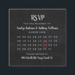 Modern Chalkboard RSVP-kaart Informatiekaartje<br><div class="desc">Pas deze RSVP-kaarten eenvoudig aan met uw eigen tekst door de sectie "Deze sjabloon personaliseren" te gebruiken. Als je je eigen datum wilt kiezen, klik je op de link "Verdere aanpassingen" en verplaats je het hart naar de datum die je wilt. U kunt de tekst en de hartkleur ook wijzigen...</div>