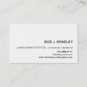 Modern Chalkboard Silhouette Landscaper | groen Visitekaartje (Achterkant)