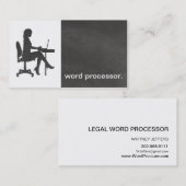 Modern Chalkboard Silhouette processor voor juridi Visitekaartje (Voorkant / Achterkant)