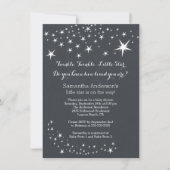 Modern Chalkboard Star Baby shower Invitation Kaart (Voorkant)