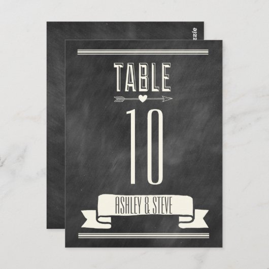 MODERN CHALKBOARD TAFELNUMMERS (Voorkant / Achterkant)