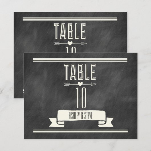 MODERN CHALKBOARD TAFELNUMMERS (Voorkant / Achterkant)